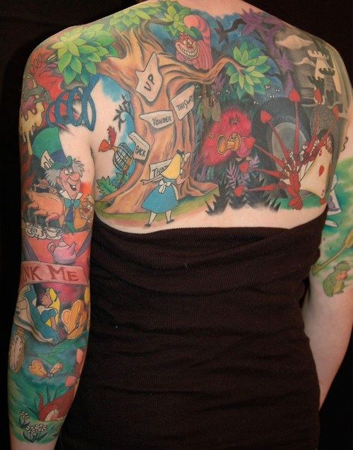Tattoos On The Back. in wonderland tattoo back