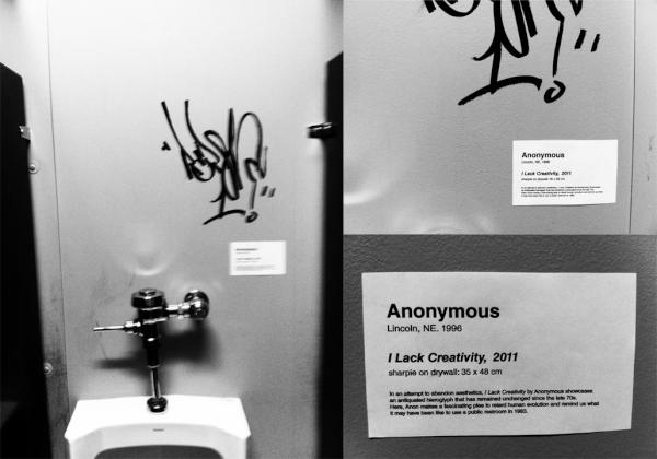 i lack creativity I Lack Creativity, Sharpie on Drywall
